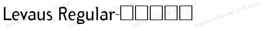 Levaus Regular字体转换